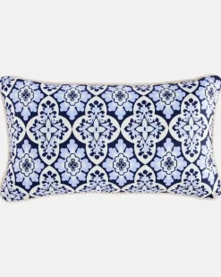Outdoor-Kissen Palazzo Blue aus Baumwolle Blau