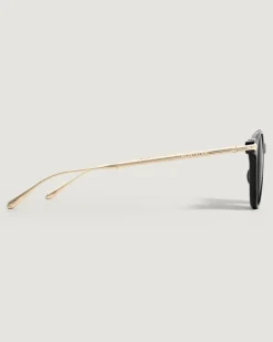 Ovale, faltbare Sonnenbrille mit schwarzem Spritzgussrahmen - - Eingespritzt - MB135569 - Sonnenbrillen