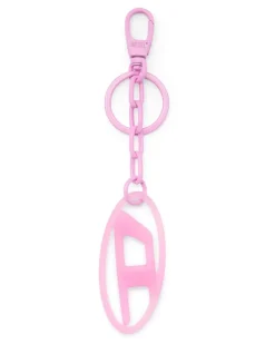 Ovaler D-Anhänger/Schlüsselring aus Metall und Harz - Charms und Schlüsselanhänger - Unisex - Rosa