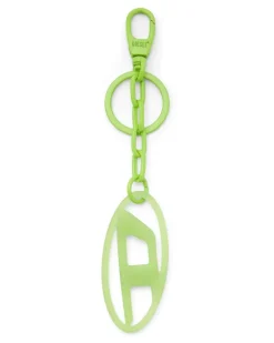Ovaler D-Anhänger/Schlüsselring aus Metall und Harz - Charms und Schlüsselanhänger - Unisex - Grün