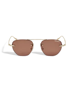Ovale Sonnenbrille mit goldfarbenem Metallrahmen - - Metall - MB135570 - Sonnenbrillen