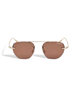 Ovale Sonnenbrille mit goldfarbenem Metallrahmen - - Metall - MB135570 - Sonnenbrillen