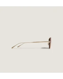 Ovale Sonnenbrille mit goldfarbenem Metallrahmen - - Metall - MB135570 - Sonnenbrillen