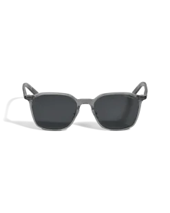 Ovale Sonnenbrille mit grauem Acetatrahmen - - Kunststoff im Spritzgussverfahren - MB135565 - Sonnenbrillen