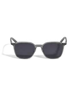 Ovale Sonnenbrille mit grauem Acetatrahmen - - Kunststoff im Spritzgussverfahren - MB135565 - Sonnenbrillen
