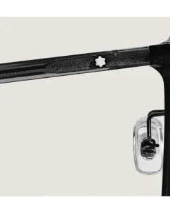 Ovale Sonnenbrille mit schwarzem Acetatrahmen - - Kunststoff im Spritzgussverfahren - MB135566 - Sonnenbrillen