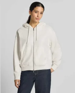 Oversized Sweatjacke aus Baumwoll-Mix Modell 'SOUL Offwhite
