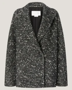 Oversized wool caban Black