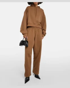 Oversize Hoodie aus Baumwolljersey Braun