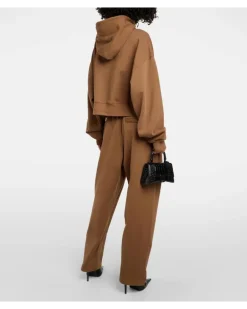 Oversize Hoodie aus Baumwolljersey Braun