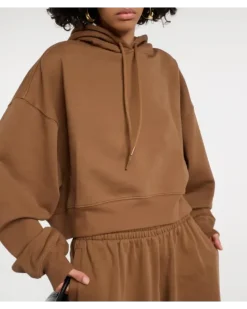 Oversize Hoodie aus Baumwolljersey Braun