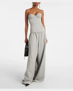 Oversize-Jogginghose aus Jersey Grau