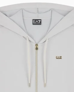 Oversize-Sweatjacke Core Lady Relax mit einer Kapuze Grau