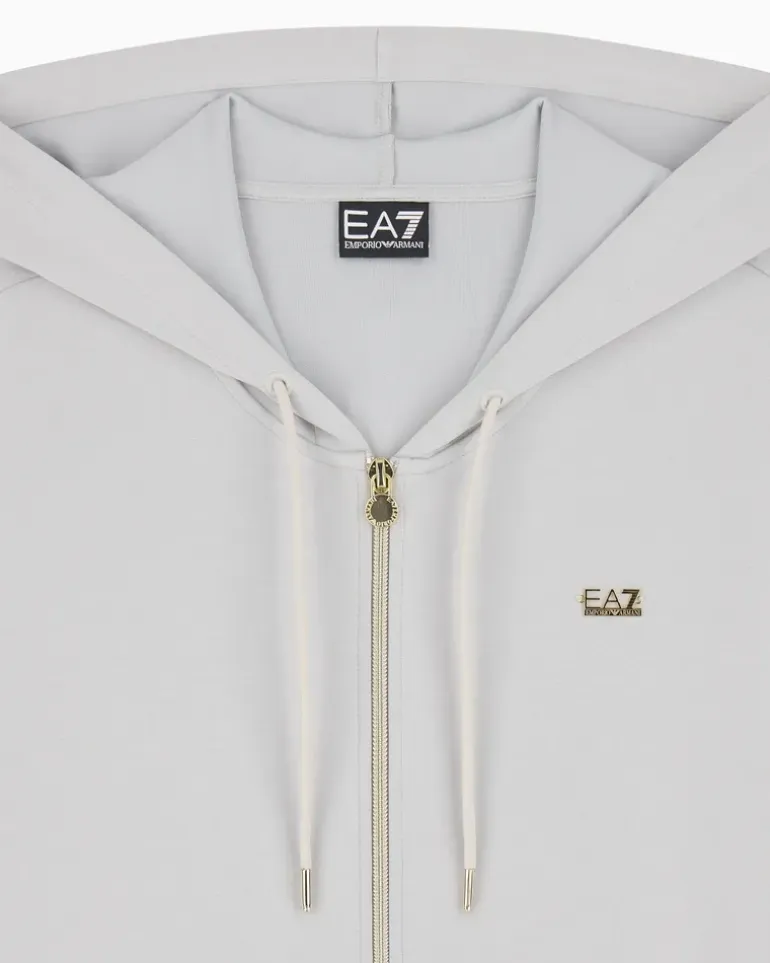 Oversize-Sweatjacke Core Lady Relax mit einer Kapuze Grau