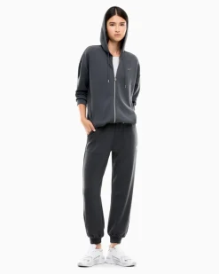 Oversize-Sweatjacke Core Lady Relax mit einer Kapuze Braun