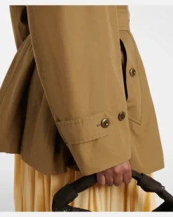 Oversize-Trenchcoat aus Baumwolle GrüN