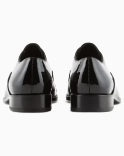 Oxfords aus Lackleder Schwarz