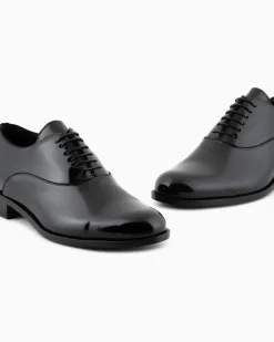 Oxfords aus Lackleder Schwarz