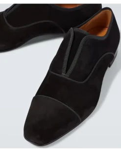 Oxford-Schuhe Alpha Male aus Veloursleder Schwarz