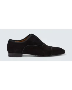 Oxford-Schuhe Alpha Male aus Veloursleder Schwarz