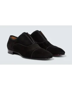 Oxford-Schuhe Alpha Male aus Veloursleder Schwarz