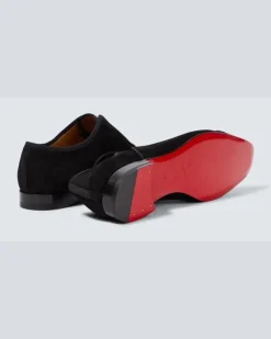 Oxford-Schuhe Alpha Male aus Veloursleder Schwarz
