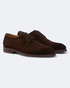 Oxford-Schuhe Carbonne aus Veloursleder Braun