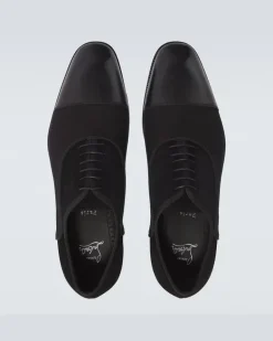 Oxford-Schuhe Greggory mit Leder Schwarz