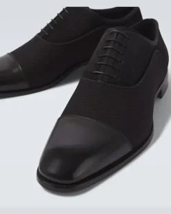 Oxford-Schuhe Greggory mit Leder Schwarz