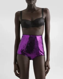 Pailletten-panty - Frau Unterwäsche Fuchsia