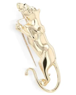 1991 Panthère Brosche mit Smaragd und Onyx - Gold