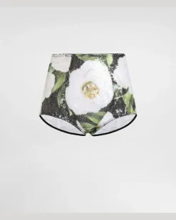 Panty Aus Paillettenbesetztem Cady Gardenien-print - Frau Unterwäsche Drucken
