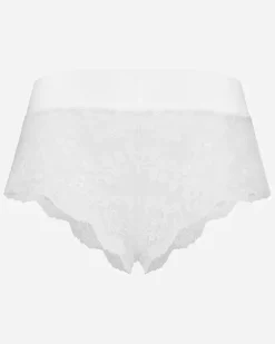 Panty Aus Spitze Mit Bund Aus Satin - Frau Unterwäsche Wei White