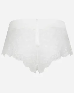 Panty Aus Spitze Mit Bund Aus Satin - Frau Unterwäsche Wei White
