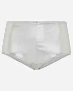 Panty Mit Niedrigem Bund Aus Metallic-jersey - Frau Unterwäsche Silber Jersey