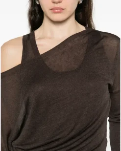 P.A.R.O H. Klassisches Langarmshirt - Braun