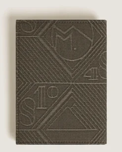 Passetui aus 4810 Jacquard - Khaki - Stoff und Leder - MB220265 - Passetuis