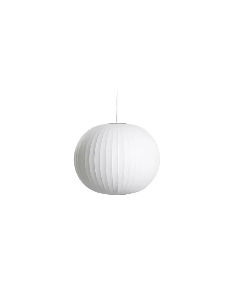 Pendelleuchte Nelson - Weiß - Leinen Polymer - Designer George Nelson