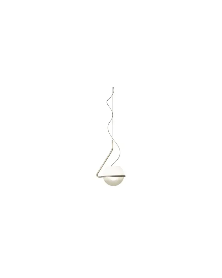 Pendelleuchte Tonda - Metall - Mundgeblasenes Opalin-Glas - Designer Ferruccio Laviani