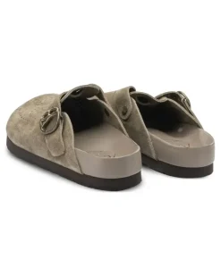 Perforierte Clog Mules - Nude