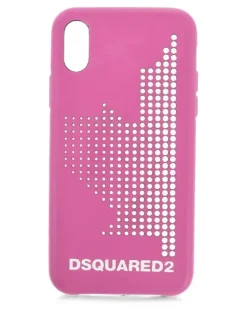 Perforierte iPhone X-Hülle mit Logo-Print - Rosa