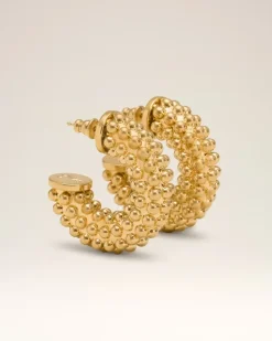 Perlenohrringe aus Messing in Gold Gelb Unisex