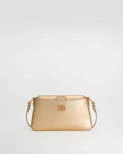 Phone Bag Aus Laminiertem Kalbsleder - Frau Collection Gold