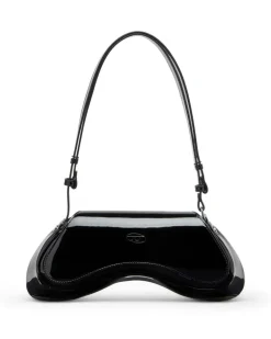 Play-Glänzende Crossbody-Tasche - Schultertaschen - Damen - Schwarz