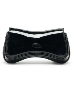 Play-Kleine Umhängetasche aus glänzend - Schultertaschen - Damen - Schwarz