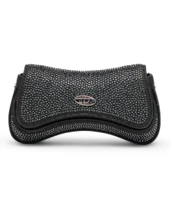 Play-Mini Crossbody-Tasche mit Kristall - Schultertaschen - Damen - Schwarz