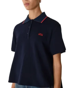 Poloshirt mit Logo aus Baumwolle Navy
