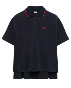 Poloshirt mit Logo aus Baumwolle Navy
