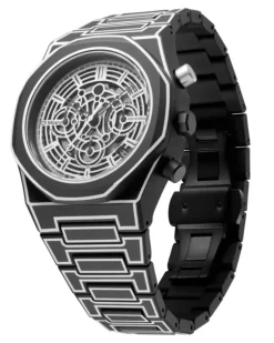 Polycarbonat Skeleton Chronograph 40,5mm - Schwarz