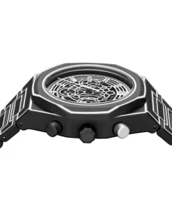 Polycarbonat Skeleton Chronograph 40,5mm - Schwarz